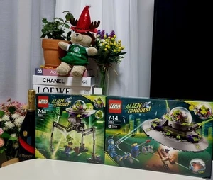 Lego Alien Conquest 7051 Treppiede Invasore 7052 Rapimento UFO Ritirato Raro Nuovo Set - Foto 1 di 14