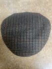 Bailey of Hollywood Made In Italy Sz M Houndstooth Brown Wool Blend Driving Cap