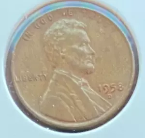 1958 D Lincoln Wheat Cent - Picture 1 of 2