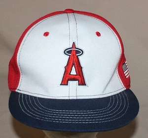 Angels MLB Baseball Hat Red White Blue American Flag Budweiser Adjustable - Picture 1 of 9
