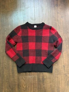 J Crew Crewcuts buffalo plaid sweater boys size 6/7 - Picture 1 of 2