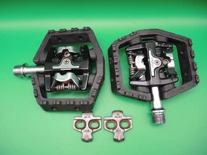 WELLGO WPD-M8 DOWNHILL PEDALS + CLEATS SET - LARGE PLATFORM + VERY LOW MILEAGE - Picture 1 of 11