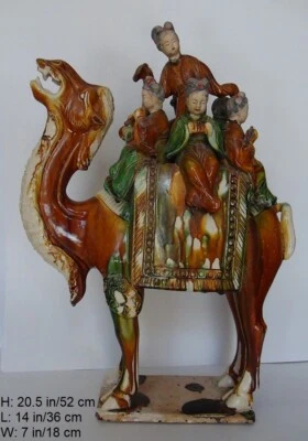 CHINESE ANTIQUE TANG TRI-COLOR CEMAL WITH MUSIIC BAND (#3068) - Image 1 of 4