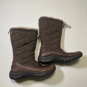 UGG WOMEN'S SIZE 7 SNOWPEAK VIBRAM SOLE EVENT WATERPROOF BOOTS BROWN PRE-OWNED. - Picture 1 of 16