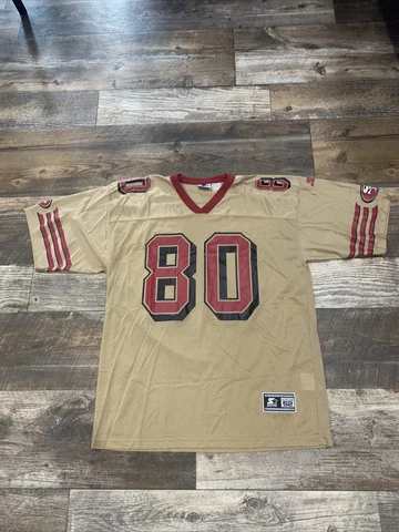 Jerry Rice #80 San Francisco 49ers NFL Starter Jersey Size 52 XL GOLD! Cover