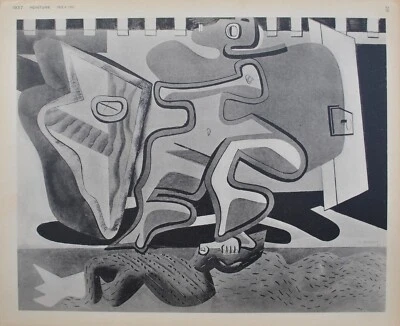 LE CORBUSIER: Figur Und Weiße Tür, Signierte HELIOGRAVUR, 1938, Kubismus - Bild 1 von 4