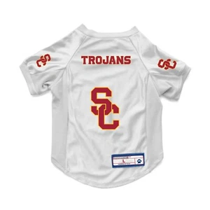 USC TROJANS DOG CAT PET DELUXE STRETCH JERSEY XS SMALL MEDIUM LARGE XL BIG - Picture 1 of 2