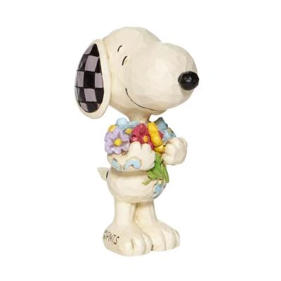 Jim Shore Peanuts Mini Snoopy with Flowers Figurine 6007962