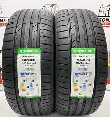 2 X 245 45 18 GOODRIDE 100W XL 245/45ZR18 BRAND NEW TYRES C B LABELS 2454518 - Image 1 of 4