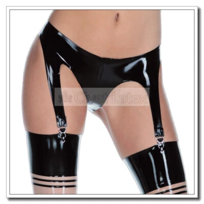 Pantalones Cortos de Látex Liguero Estilo Sexy Sin Cremallera Único Genial Personalizado 0.4mm H23 Foto 1 de 4