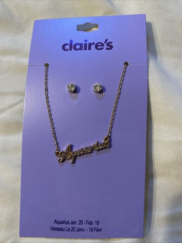 VETEMENTS Collana Acquario Claire's Tween Ragazze Oro Segno Zodiacale Chiusura Aragosta