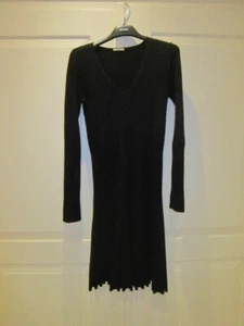 Woolford Black Wool Dress UK Size 10 / Size M stretch - Picture 1 of 4