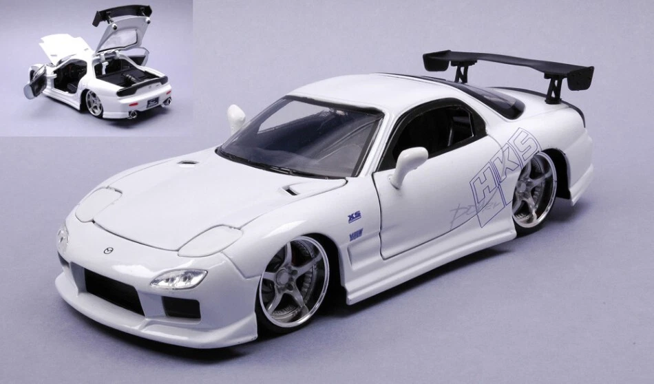 Modellino auto scala 1:24 Jada Toys MAZDA RX-7 modellismo statico collezione - Immagine 1 di 1