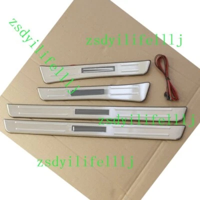 4xTira umbral puerta delantera trasera acero inoxidable verde borde LED para Lexus LX470 98-07 Foto 1 de 2