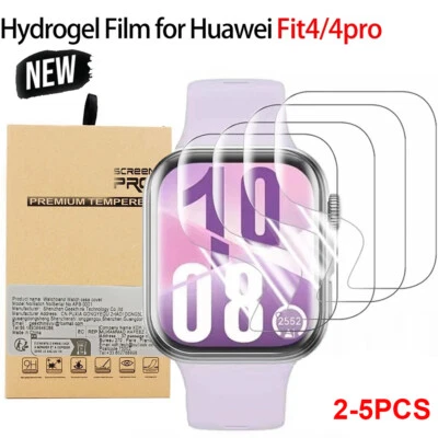 2-5PCS Soft Screen Protector For Huawei Watch Fit 4Pro/Fit4 Hydrogel Screen Film - Image 1 of 4