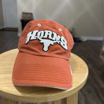 VTG Texas Longhorns Strapback Hat Hook Em NCAA Baseball Cap Dad Y2K Burnt Orange - Image 1 of 4
