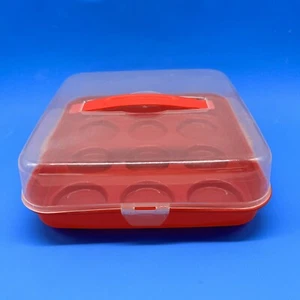 Sure Fresh Cupcake Muffin Carrier Container BPA-FREE Caddy W/ Lid & Handle - Picture 1 of 4