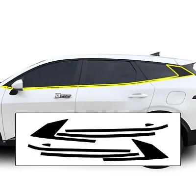 Calcomanía de película de vinilo de eliminación cromada ventana lateral ajuste Kia Sportage 23-25 borde oscurecido Foto 1 de 4