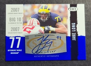 2008 SA●GE HIT Jake Long Auto #A23 Michigan Wolverines - Picture 1 of 11