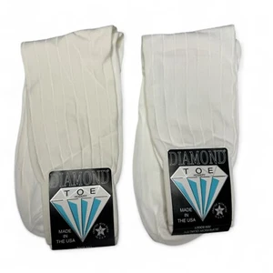 Diamond Toe Hosiery Superior Quality Womens Trouser Socks One Size White 2 Pairs - Picture 1 of 6