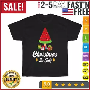Christmas in dress July Watermelon Tree Wish Vintage T Shirt Men Women Fashion - Picture 1 of 9