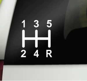 5 Speed Manual Decal, Shift Pattern Sticker Car Decal Shifter Vinyl Decal - Bild 1 von 2