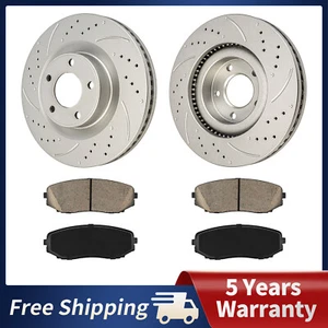 Front Disc Brake Rotors And Ceramic Brakes Pads For Ford Edge 2007-2014 MKX - Foto 1 di 14