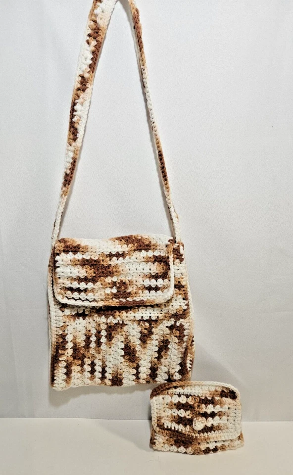 Vintage MCM Crochet Knit Purse and Change Purse Wallet Handmade - Image 1 of 4