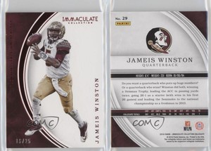 2016 Panini Immaculate Collegiate Red /25 Jameis Winston #29