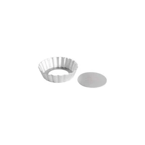 PFT-375 Round Fluted Tart Pan with Removable Bottom 3.75 x 1 Inch - Picture 1 of 7
