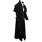 Vestes pour hommes style victorien médiéval manteau costume robe longue tranchée cape