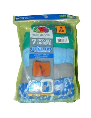 Calzoncillos boxer Fruit Of The Loom medianos 10-12 niños nuevos paquete de 7 Foto 1 de 2