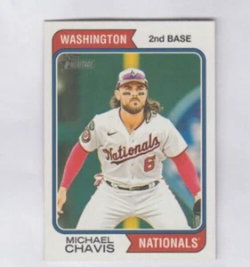 (12) Michael Chavis 2023 TOPPS HERITAGE HIGH NUMBER CARD LOT #604 NATIONALS - Picture 1 of 1