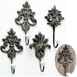 2x Keramik Kleiderhaken Vintage Braun Garderobenhaken Hut-Haken Wandhaken Mantel - Bild 1 von 7