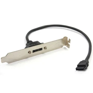 Plaque arrière eSATA pour connexion externe SATA CADDY PCI - Photo 1/4