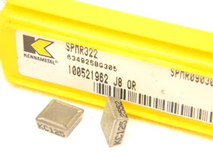 NEW SURPLUS 5PCS. KENNAMETAL SPMR 322 GRADE: KT125 CERMET INSERTS - Picture 1 of 4