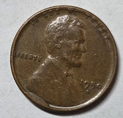 1950 D  Lincoln head cent-CUD Error - Image 1 of 4