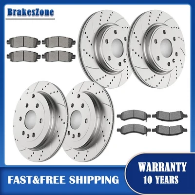 Front Rear Brake Rotors Pads fit for GMC Acadia 2007-2016 Acadia Limited 2017 - Image 1 of 4