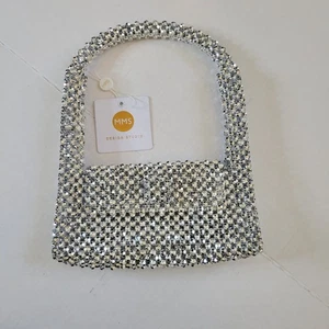 MMS Design Studio Damentasche in Form von Silberperlen neu mit Etikett - Bild 1 von 8