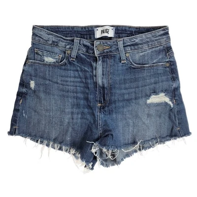 Pantalón corto de mezclilla Paige desgastado dobladillo deshilachado Margot para mujer talla 26 Foto 1 de 4