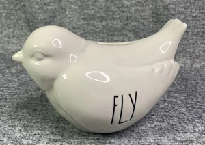 Rae Dunn By Magenta “Fly” White Ceramic Bird Shaped Coin Money Bank - Picture 1 of 9