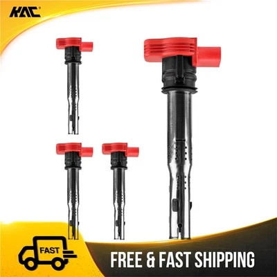 Set of 4 Ignition Coils For Audi Q7 3.0L and 2007-2012 Audi A6 Quattro UF529 - Image 1 of 4