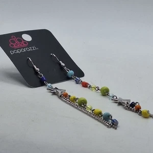 Paparazzi Candid Collision Multicolor Perlen baumelnde Ohrringe - Bild 1 von 5