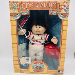 Cabbage Patch Kids 1986 cabello castaño ojos marrones Cardenales de San Luis excelente estado - Imagen 1 de 21