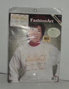 Christmas Iron On Transfer Dimensions Fashion Art Three Angels  1995 - Picture 1 of 2