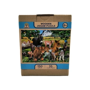 Wooden City Farm Kindergarten Wooden Jigsaw Puzzle 150 Pieces 8+ Eco Friendly - Picture 1 of 6