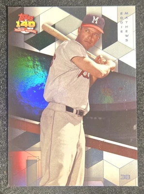 EDDIE MATHEWS 2021 Topps Archives ⚾️ Silver #296 SP /150 HOF👀🔥 - Image 1 of 2