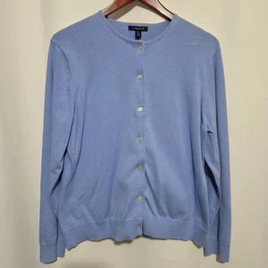 Größe L Large (14-16) - Damen - Lands' End Strickjacke Pullover - blau - Bild 1 von 5