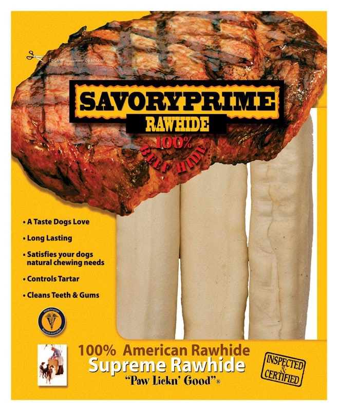 Savory Prime 902 Natural Beef Rawhide Bone 6 to 7 L in. for Adult All Size Dogs - Image 1 of 1