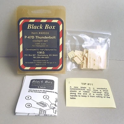 Coffret noir 48024 1/48 P-47D Thunderbolt ensemble de cockpit en résine détai... - Photo 1/3